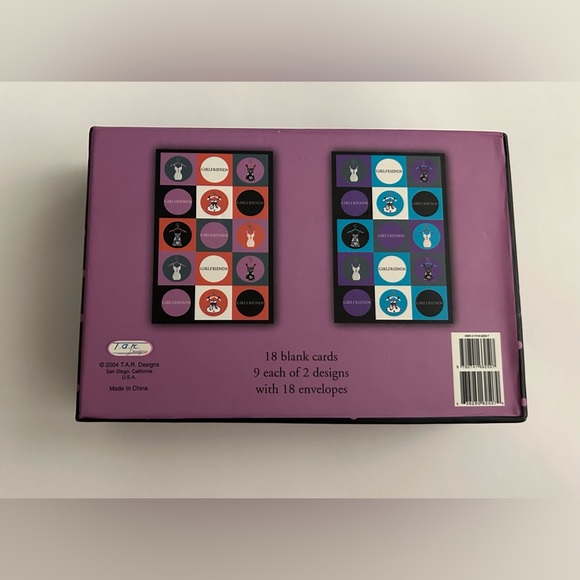 New T.A.R. Designs 18 Blank Greeting Cards "Girlfriends" - Picture 9 of 16